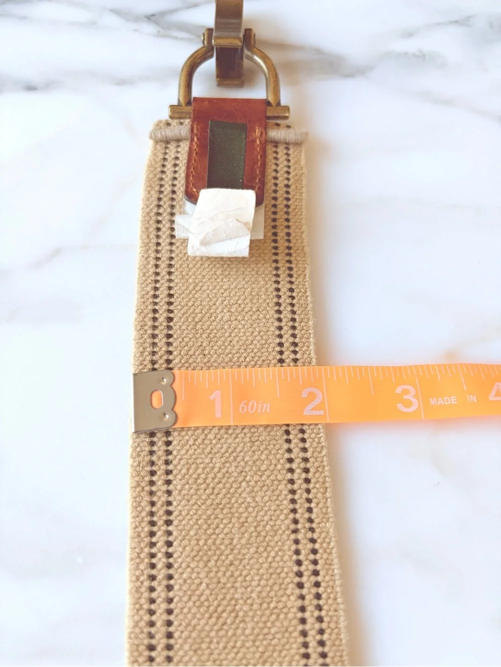 J. Crew Stretch Jute Belt, Cognac / Tan, S/M